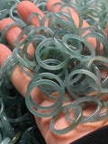 Bague en Jadéite Naturelle – Anneau en Jade Glacé Bleu-Vert – Bague Mixte Élégante