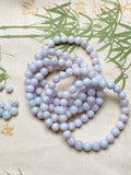 Bracelet en Jadéite Lavande Naturelle – Perles Rondes 8 mm – Bracelet Élégant Femme & Homme